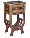 [[Small side table with brass accents///Petite table d'appoint avec accents en laiton]]