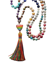  [[Mala prayer beads - mixed natural stones///Perles de prière Mala - pierres naturelles mélangées]]