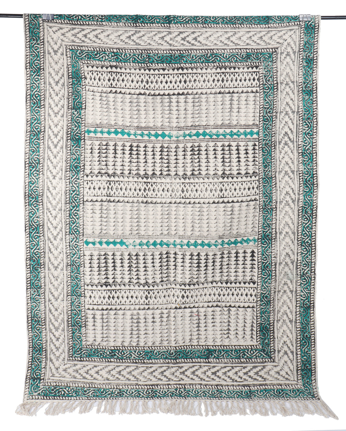  Hand Block Printed Rugs//Tapis Imprimés à Bloc
