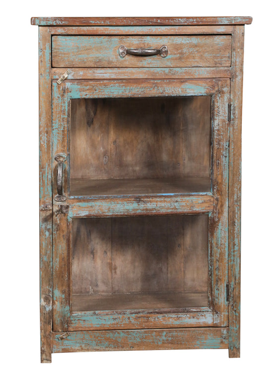 [[Vintage teak wood glass cabinet///Armoire vitrée vintage en bois de teck]]
