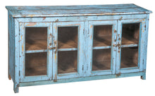  [[Turquoise vintage glass dresser///Buffet vitré vintage turquoise]]
