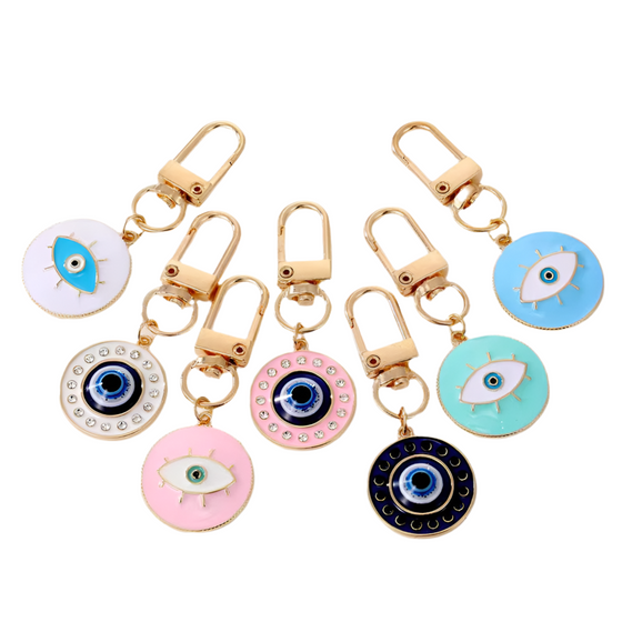 [[Evil eye protective key chain///Porte-clés de protection œil maléfique]]