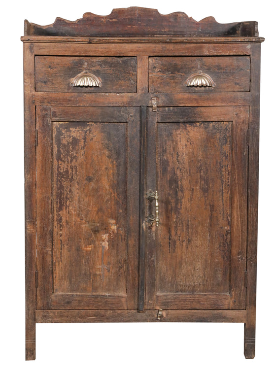 [[Vintage teak wood cabinet with drawers///Armoire vintage en bois de teck avec tiroirs]]