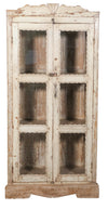 [[Antique white vintage glass cabinet///Armoire à glace vintage blanc antique]]