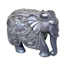  [[Black resin elephant trunk down, M///Eléphant en résine noire trompe vers le bas, M]]