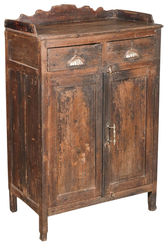 [[Vintage teak wood cabinet with drawers///Armoire vintage en bois de teck avec tiroirs]]