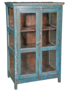  [[Turquoise vintage glass cabinet///Armoire vitrée vintage turquoise]]