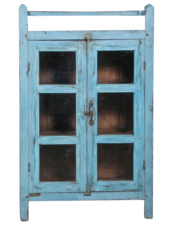 [[Turquoise vintage glass cabinet///Armoire vitrée vintage turquoise]]