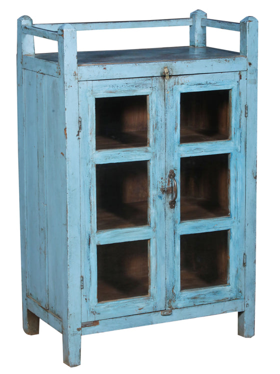 [[Turquoise vintage glass cabinet///Armoire vitrée vintage turquoise]]