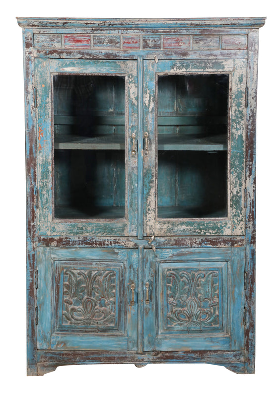 [[Turquoise vintage glass cabinet///Armoire vitrée vintage turquoise]]