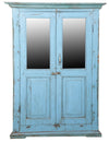 [[Turquoise vintage mirror glass cabinet///Armoire vitrée vintage turquoise]]