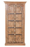 [[Vintage teak wood cabinet with brass details///Armoire vintage en bois de teck avec détails en laiton]]