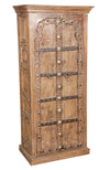 [[Vintage teak wood cabinet with brass details///Armoire vintage en bois de teck avec détails en laiton]]