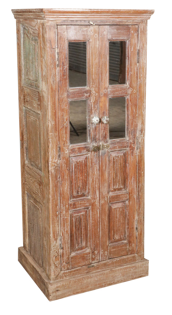 [[Vintage teak wood glass cabinet///Armoire vitrée vintage en bois de teck]]