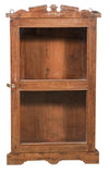 [[Vintage teak wood pharmacy glass cabinet///Vitrine de pharmacie vintage en teck]]