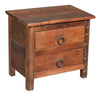 [[Small wooden bedside with drawers///Table de chevet en bois avec tiroirs]]