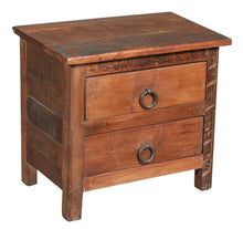  [[Small wooden bedside with drawers///Table de chevet en bois avec tiroirs]]