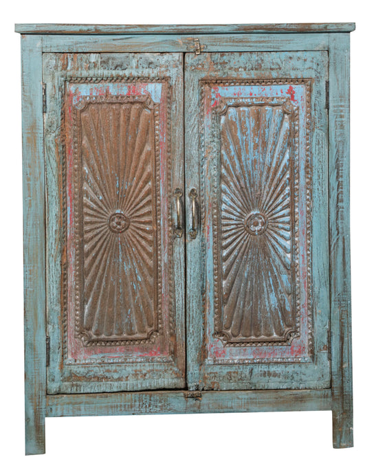 [[Turquoise vintage storage cabinet///Armoire de rangement vintage turquoise]]