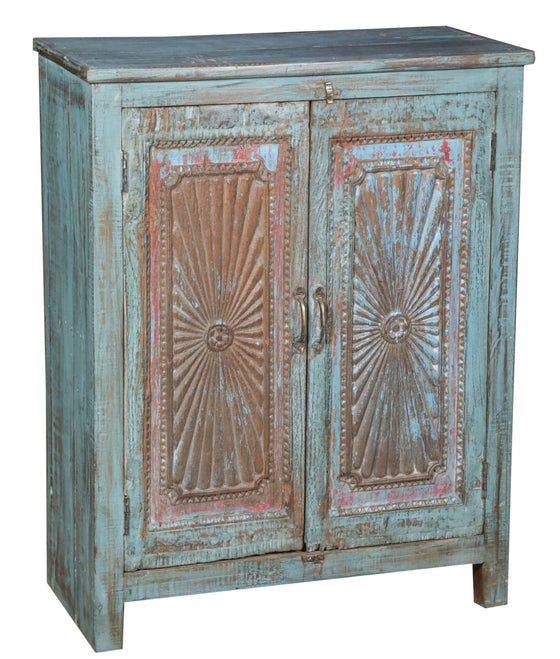 [[Turquoise vintage storage cabinet///Armoire de rangement vintage turquoise]]