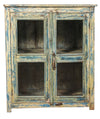 [[Pastel blue vintage glass cabinet///Cabinet vintage vitré bleu pastel]]