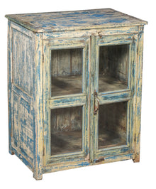  [[Pastel blue vintage glass cabinet///Cabinet vintage vitré bleu pastel]]