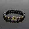 [[Black Agate bracelet with a hamsa charm///Bracelet en agate noire avec une breloque hamsa]]