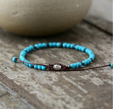  [[Adjustable natural turquoise bracelet///Bracelet réglable en turquoise naturelle]]