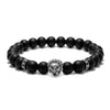 [[Black Onyx bracelet with a lion charm///Bracelet en onyx noir avec une breloque en forme de lion]]