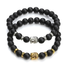  [[Black Onyx bracelet with a Buddha charm///Bracelet en onyx noir avec une breloque de Bouddha]]