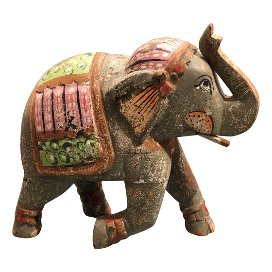 [[Vintage grey elephant statue///Vieille statue d'éléphant gris]]