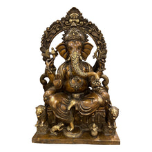  [[Large Ganesh brass statue///Grande statue de ganesh en laiton]]