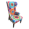 [[Colorful embroidered chair///Fauteuil coloré brodé]]