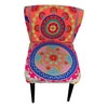 [[Colorful embroidered chair///Fauteuil coloré brodé]]