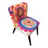 [[Colorful embroidered chair///Fauteuil coloré brodé]]