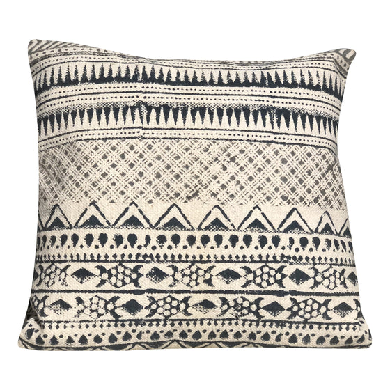 [[Hand block printed cushion///Coussin imprimé à la main]]