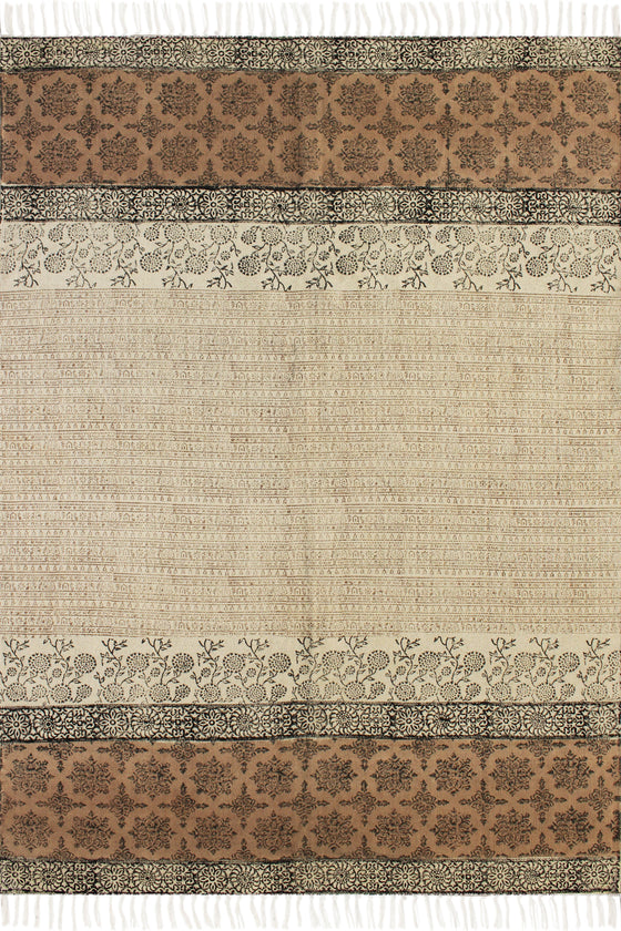 [[Hand block printed rug///Tapis imprimé à la main]]