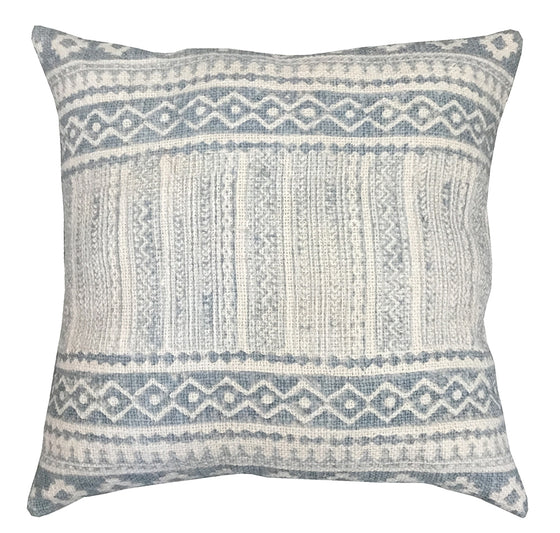 [[Hand block printed cotton cushion///Coussin imprimé à la main]]