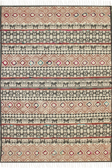  [[Hand block printed rug with embroidery///Tapis imprimé à la main avec broderie]]