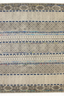  [[Hand block printed rug with embroidery///Tapis imprimé à la main avec broderie]]