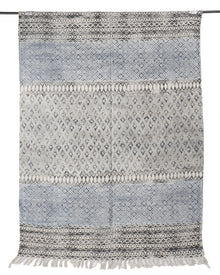  [[Hand block printed rug and throw blanket///Tapis imprimé à la main en bloc et couverture]]