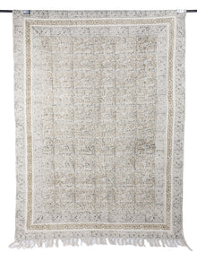  [[Hand block printed rug and throw blanket///Tapis imprimé à la main en bloc et couverture]]