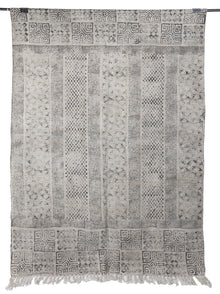  [[Hand block printed rug and throw blanket///Tapis imprimé à la main en bloc et couverture]]