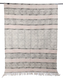  [[Hand block printed rug and throw blanket///Tapis imprimé à la main en bloc et couverture]]