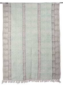  [[Hand block printed rug and throw blanket///Tapis imprimé à la main en bloc et couverture]]