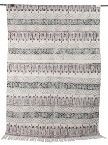  [[Hand block printed rug and throw blanket///Tapis imprimé à la main en bloc et couverture]]
