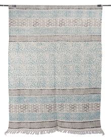  [[Hand block printed rug and throw blanket///Tapis imprimé à la main en bloc et couverture]]