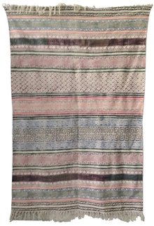  [[Hand block printed rug and throw blanket///Tapis imprimé à la main en bloc et couverture]]