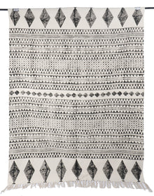  [[Hand block printed rug and throw blanket///Tapis imprimé à la main en bloc et couverture]]