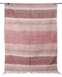  [[Hand block printed rug and throw blanket///Tapis imprimé à la main en bloc et couverture]]
