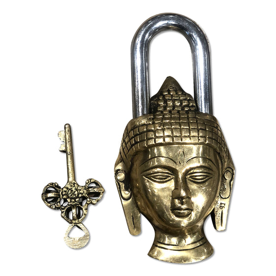 [[Buddha brass lock and key///Serrure et clé en laiton de Bouddha]]
